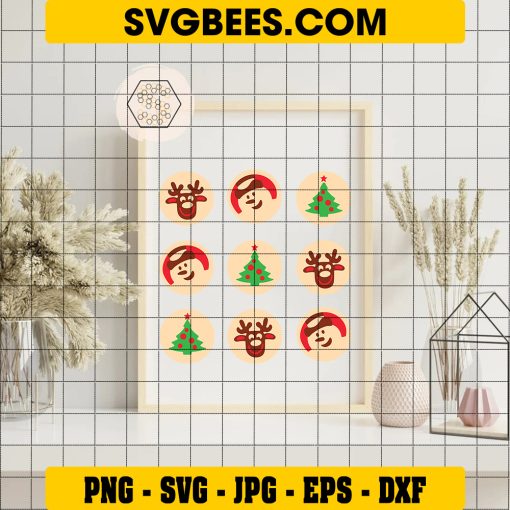 Pillsbury Place and Bake Cookies Christmas SVG, Christmas Cookie SVG on Frame