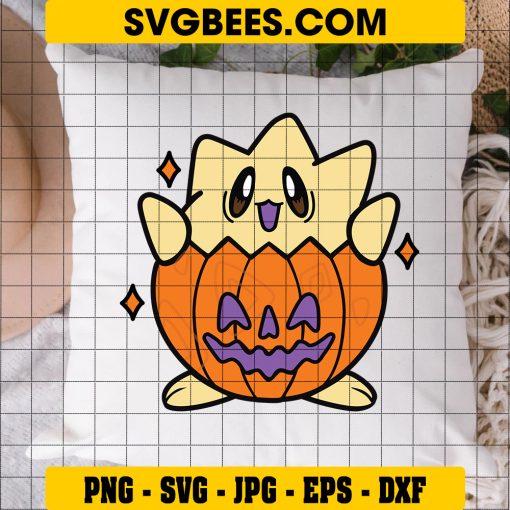 Pokemon Togepi Curseur Halloween SVG, Halloween Cute Pokemon SVG on Pillow