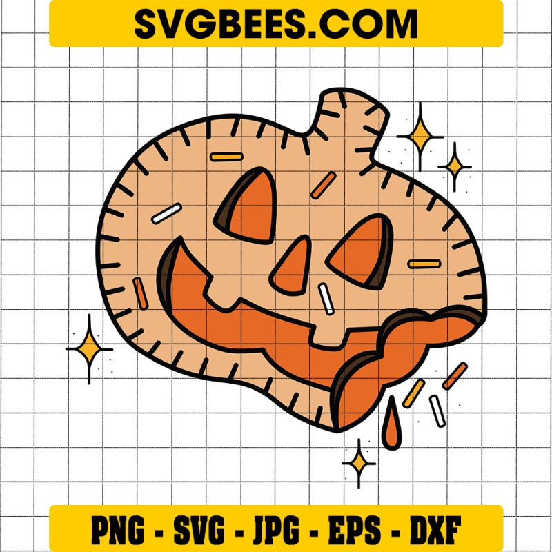 Pumpkin Pie Halloween SVG, Face Pumpkin Halloween SVG