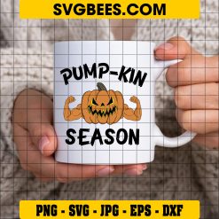 Pumpkin Season Halloween SVG, Pumpkin Face Strong Halloween SVG on Cup