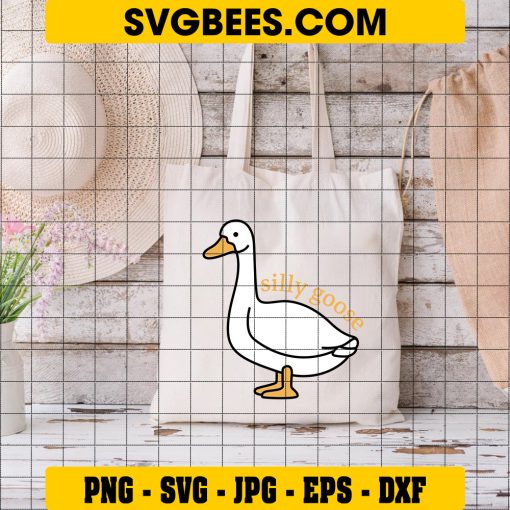 Silly Goose SVG, Goose Crewneck SVG on Bag