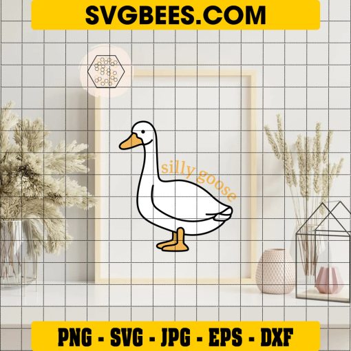 Silly Goose SVG, Goose Crewneck SVG on Frame