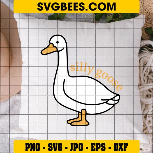 Silly Goose SVG, Goose Crewneck SVG on Pillow