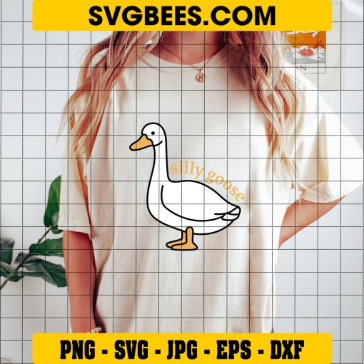 Silly Goose SVG, Goose Crewneck SVG on Shirt