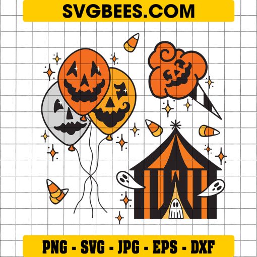 Spooky Festival Halloween SVG, Halloween Stickets SVG