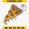 Spooky Pizza Pumpkin Halloween SVG, Halloween Ghost Pizza SVG