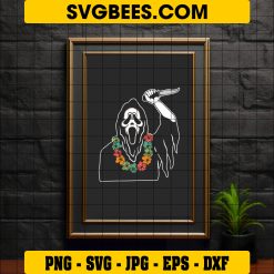 Summerween Ghostface Halloween SVG, Horror Movies Summer SVG on Frame