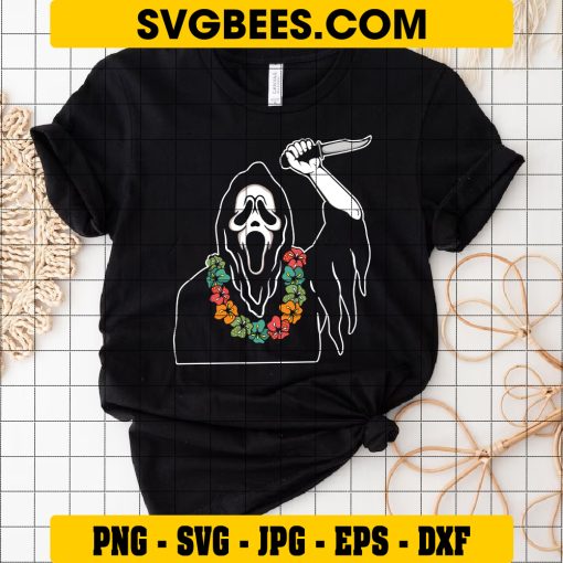 Summerween Ghostface Halloween SVG, Horror Movies Summer SVG on Shirt