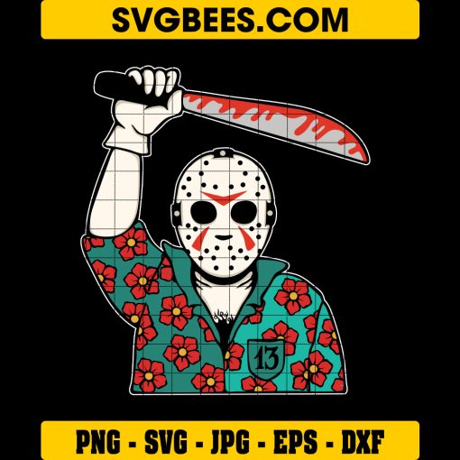 Summerween Jason Voorhees Halloween SVG, Horror Movies Summer SVG