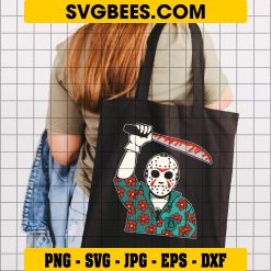 Summerween Jason Voorhees Halloween SVG, Horror Movies Summer SVG on Bag