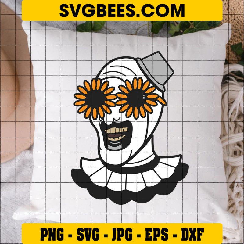 The Clown Sunflower Halloween SVG, Terrifier Movie Halloween SVG - SVGbees