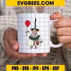The Mayor Pennywise It SVG, Mayor of Halloween Town SVG on Cup