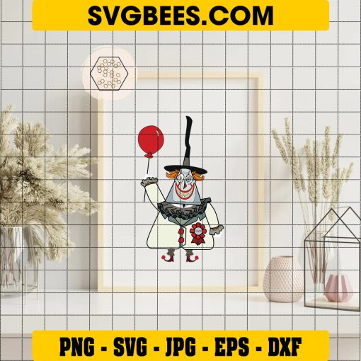 The Mayor Pennywise It SVG, Mayor of Halloween Town SVG on Frame