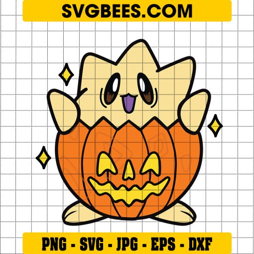 Togepi Pokemon Halloween SVG, Togepumpkin Halloween SVG