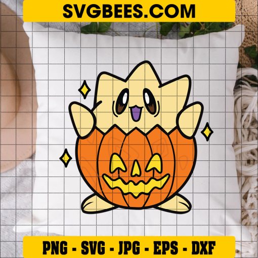 Togepi Pokemon Halloween SVG, Togepumpkin Halloween SVG on Pillow