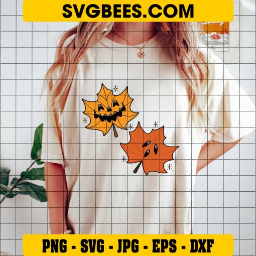 Troubled Pumpkin Halloween SVG, Cute Doodles Halloween SVG on Shirt