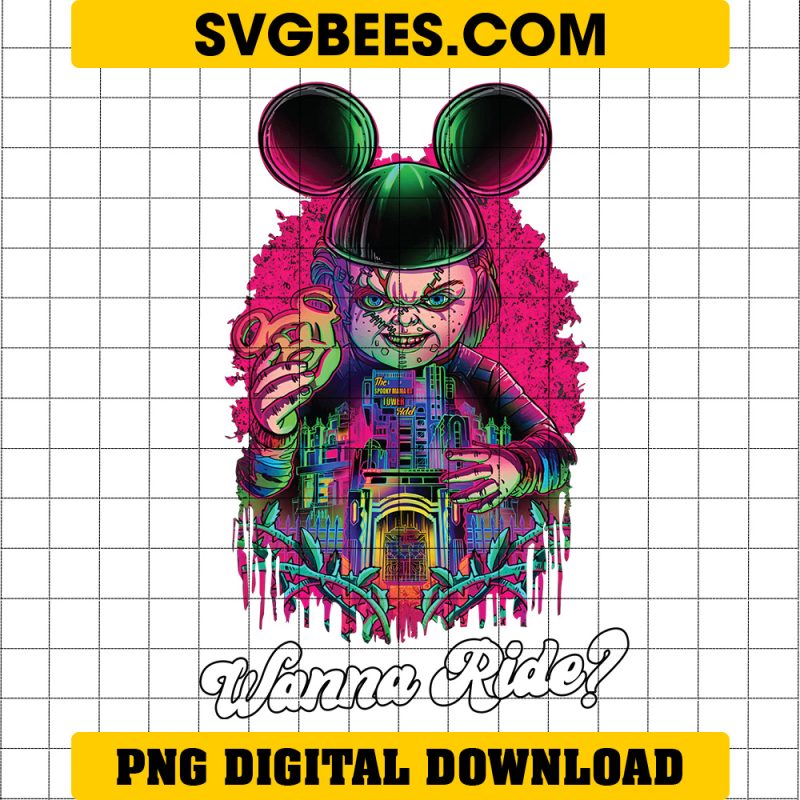 Wanna Ride PNG, Halloween Chucky Mouse PNG, The Spooky Mama Is Tower Hdd PNG Sublimation