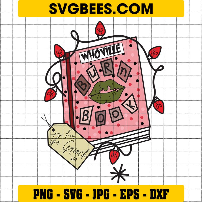 Whoville Burn Boook SVG, Love The Grinch Xo SVG