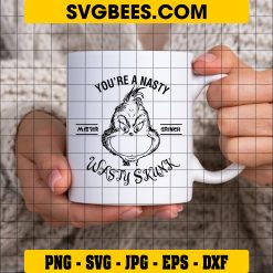 You're A Nasty Mister Grinch Wasty Skunk SVG, Mister Grinch Christmas SVG on Cup