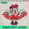 Baby Disney Minnie Mouse Merry Christmas Embroidery Design, Disney Merry Christmas Machine Embroidery Designs