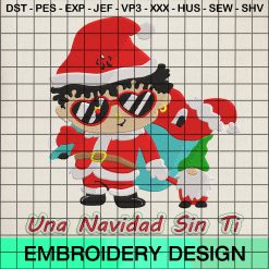 Benito Una Navidad Sin Ti Embroidery Design, Baby Benito Christmas Machine Embroidery Designs