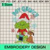 Boy Grinch Christmas Embroidery Design, Grinch Christmas Stanley Tumbler Inspired Machine Embroidery Designs