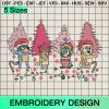 Characters Bluey Christmas Embroidery Design, Merry Christmas Friends Machine Embroidery Designs