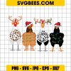 Chickens Happy Christmas SVG PNG, Chickens Raindeer Christmas SVG
