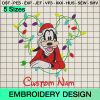 Christmas Disney Goofy Mouse Embroidery Design, Custom Name Christmas Machine Embroidery Designs