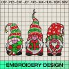 Christmas Gnomes Embroidery Design, Merry Christmas Gnomes Machine Embroidery Designs