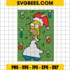 Christmas Homer Simpson SVG PNG, Christmas Tree Lights SVG
