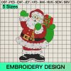 Christmas Santa Claus Gifts Embroidery Design, Merry Christmas Machine Embroidery Designs