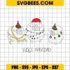 Christmas Sheeps SVG PNG, Fleece Navidad Santa Hat Christmas SVG