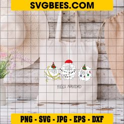 Christmas Sheeps SVG PNG, Fleece Navidad Santa Hat Christmas SVG on Bag