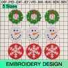 Christmas Sticker Ornament Embroidery Design, Christmas Cookies Machine Embroidery Designs