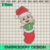 Cocomelon Merry Christmas Embroidery Design, Xmas Cocomelon Embroidery Designs