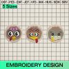 Cookies Turkey Embroidery Design, Turkey Cookies Thanksgiving Machine Embroidery Designs