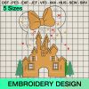 Disney Gingerbread Castle Embroidery Design, Disney Christmas Family Embroidery Designs