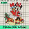 Disney Minnie and Daisy Christmas Embroidery Design, Disney Merry Xmas Embroidery Designs
