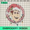 Disney Woody Christmas Ornament Embroidery Design, Christmas Toy Story Lights Machine Embroidery Designs