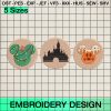 Disneyland Christmas Embroidery Design, Disney Mouse Christmas Embroidery Designs