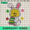 Easter Bunny Pooh Embroidery Design, Easter Winnie the Pooh Machine Embroidery Designs