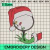 Grinch Hand Wine Santa Embroidery Design, Grinch Christmas Light Embroidery Designs