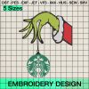 Grinch The Starbucks Merry Christmas Embroidery Design, The Grinch Santa Xmas Embroidery Designs