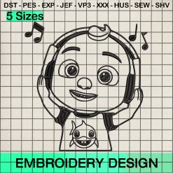 JJ Cocomelon Embroidery Design, Kid Cocomelon Embroidery Designs