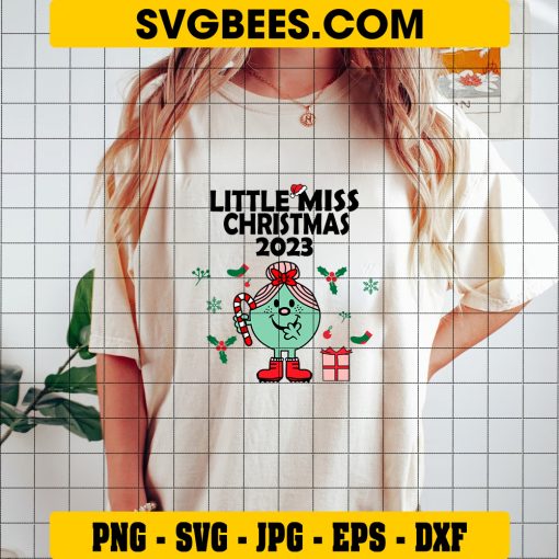 Little Miss Christmas 2023 SVG PNG, Little Miss Holiday Party SVG on Shirt
