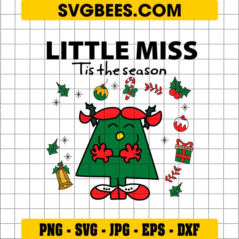 Little Miss Tis The Season SVG PNG, Christmas Little Miss SVG