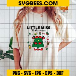 Little Miss Tis The Season SVG PNG, Christmas Little Miss SVG on Shirt