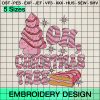 Oh Christmas Tree Embroidery Design, Christmas Cake Embroidery Designs