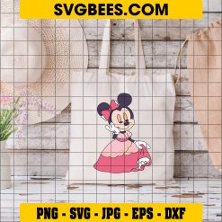 Baby Disney Minnie Mouse SVG PNG, Princess Minnie SVG on Bag